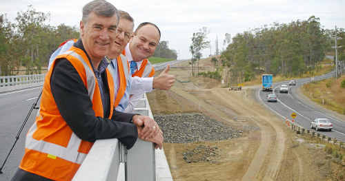 Senator John Hogg, Member for Hinkler Paul Neville and Minister for Main Roads Craig Wallace give the new Isis River Bridge the thumbs up in 2011. Senator John Hogg, Member for Hinkler Paul Neville and Minister for Main Roads Craig Wallace give the new Isis River Bridge the thumbs up in 2011.