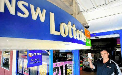 Owner of Curtis News, Scott Golden celebrating 80 years of lotteries in NSW at his newsagency in Tweed Heads South. Owner of Curtis News, Scott Golden celebrating 80 years of lotteries in NSW at his newsagency in Tweed Heads South.