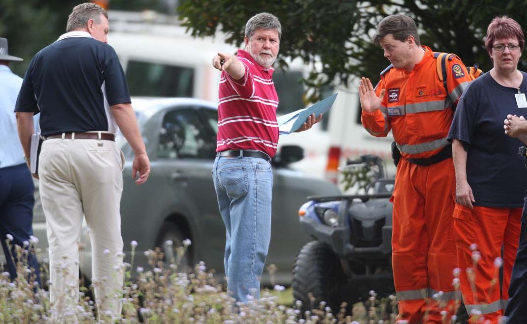 Police and SES at the end of Kings Rd, Glass House Mountains at the base of the search party for Daniel Morcombe. Photo: Nicholas Falconer / Sunshine Coast Daily Police and SES at the end of Kings Rd, Glass House Mountains at the base of the search party for Daniel Morcombe. Photo: Nicholas Falconer / Sunshine Coast Daily