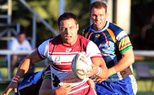 Peak Downs Pirates break through Springsure Mountain Men’s defence earlier this year. Peak Downs Pirates break through Springsure Mountain Men’s defence earlier this year.