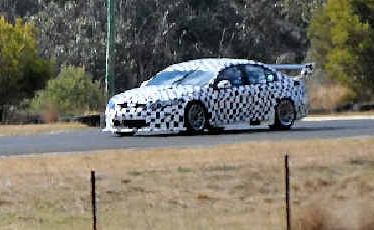 Morgan Park Raceway was the scene of testing of a new V8 Supercar prototype yesterday. Morgan Park Raceway was the scene of testing of a new V8 Supercar prototype yesterday.
