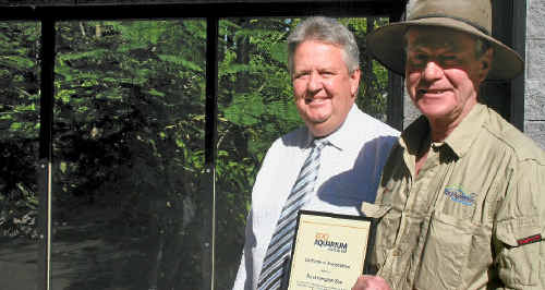 Mayor Brad Carter and the council’s life sciences coordinator Graeme Strachon look forward to a bright future for the zoo. Mayor Brad Carter and the council’s life sciences coordinator Graeme Strachon look forward to a bright future for the zoo.