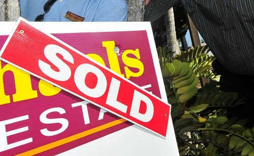 Sales agent Marc Hummer and Michael’s Real Estate owner Michael Dempsey believe the property market is starting to improve. Sales agent Marc Hummer and Michael’s Real Estate owner Michael Dempsey believe the property market is starting to improve.