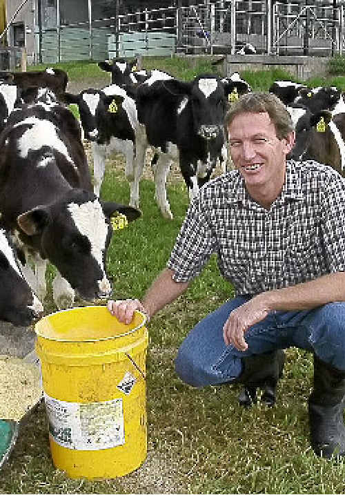 Norco chairman Greg McNamara feeds calves at his Goolmangar dairy farm. Norco chairman Greg McNamara feeds calves at his Goolmangar dairy farm.