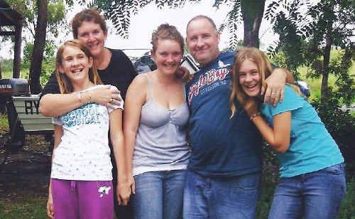 South-west Queensland Father of the Year Adam Kitching with wife Susan and daughters Avalon, Tia and Susara. South-west Queensland Father of the Year Adam Kitching with wife Susan and daughters Avalon, Tia and Susara.
