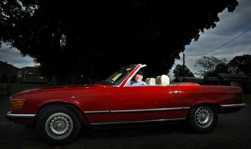 Grafton Vintage Motor Vehicle Club secretary Peter Arnull with his pride and joy, a 1974 Mercedes 450 SL convertible, which he will proudly have on show during this weekend’s Show and Shine meeting at the Grafton Showground. Grafton Vintage Motor Vehicle Club secretary Peter Arnull with his pride and joy, a 1974 Mercedes 450 SL convertible, which he will proudly have on show during this weekend’s Show and Shine meeting at the Grafton Showground.