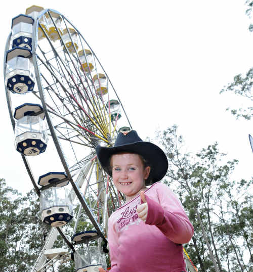 First-time Muster patron Scarlet Knight was excited to go on the Muster’s first ferris wheel this week.