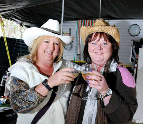 Basil Beck and Angela Dalgleish toast the Muster.
