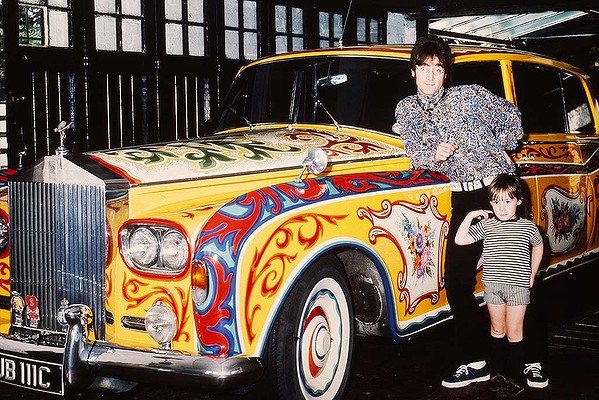 John Lennon and his Rolls Royce. John Lennon and his Rolls Royce.