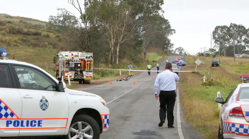 A boy has died after his bike and a vehicle collided near Sarina this morning. A boy has died after his bike and a vehicle collided near Sarina this morning.