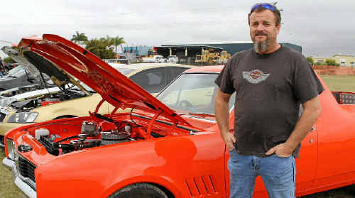 A 1971 HT Holden, built by Peter (pictured), and driven by Byron. A 1971 HT Holden, built by Peter (pictured), and driven by Byron.