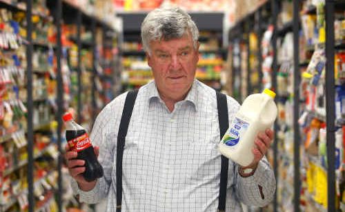 Senator Ron Boswell says milk would appear less healthy than Coke. Senator Ron Boswell says milk would appear less healthy than Coke.