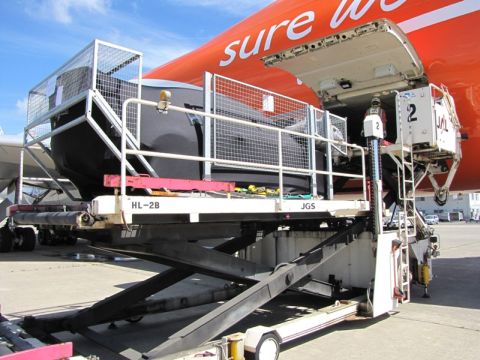 The competing Ford Fiestas are being loaded onto planes in England bound for Rally Australia on the Coffs Coast. The competing Ford Fiestas are being loaded onto planes in England bound for Rally Australia on the Coffs Coast.