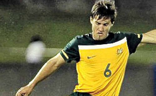 Joshua Brillante launches into a kick for the Young Socceroos against Mexico. Joshua Brillante launches into a kick for the Young Socceroos against Mexico.