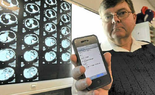 Bundaberg Medical Imaging chief radiographer Greg Menzies with the new iPhone application that allows doctors to access medical scans and information. Bundaberg Medical Imaging chief radiographer Greg Menzies with the new iPhone application that allows doctors to access medical scans and information.
