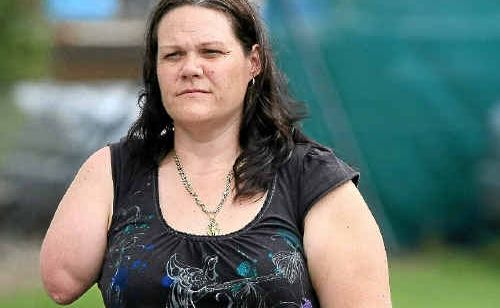 Tracy Barrell was not allowed to ride the rides at Movie World because of a change in safety policies. Tracy Barrell was not allowed to ride the rides at Movie World because of a change in safety policies.