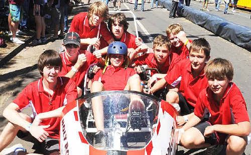 Maryborough State High School’s junior boys team, the Holy Rollers, at this year’s Technology Challenge. Maryborough State High School’s junior boys team, the Holy Rollers, at this year’s Technology Challenge.