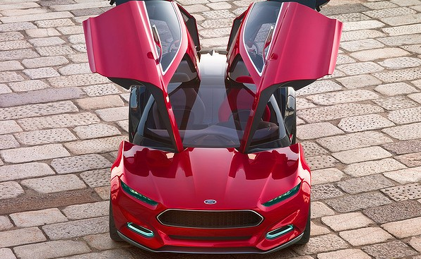 Ford's head-turning 'gullwing' Evos concept car, will make its debut at the 2011 Frankfurt motor show. Ford's head-turning 'gullwing' Evos concept car, will make its debut at the 2011 Frankfurt motor show.