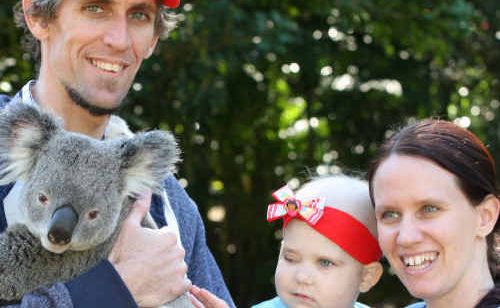Charli Ozoux gets a break from her stay at hospital with a visit to Australia Zoo with her parents Stephen and Katie. Charli Ozoux gets a break from her stay at hospital with a visit to Australia Zoo with her parents Stephen and Katie.