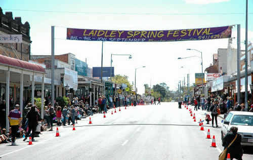 SPRING HAS SPRUNG: Crowds lined up early in the main street to view the Grand Parade at the 2011 Laidley Spring Festival. SPRING HAS SPRUNG: Crowds lined up early in the main street to view the Grand Parade at the 2011 Laidley Spring Festival.