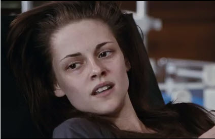 A scene from Breaking Dawn- Part I when Bella is pregnant. A scene from Breaking Dawn- Part I when Bella is pregnant.