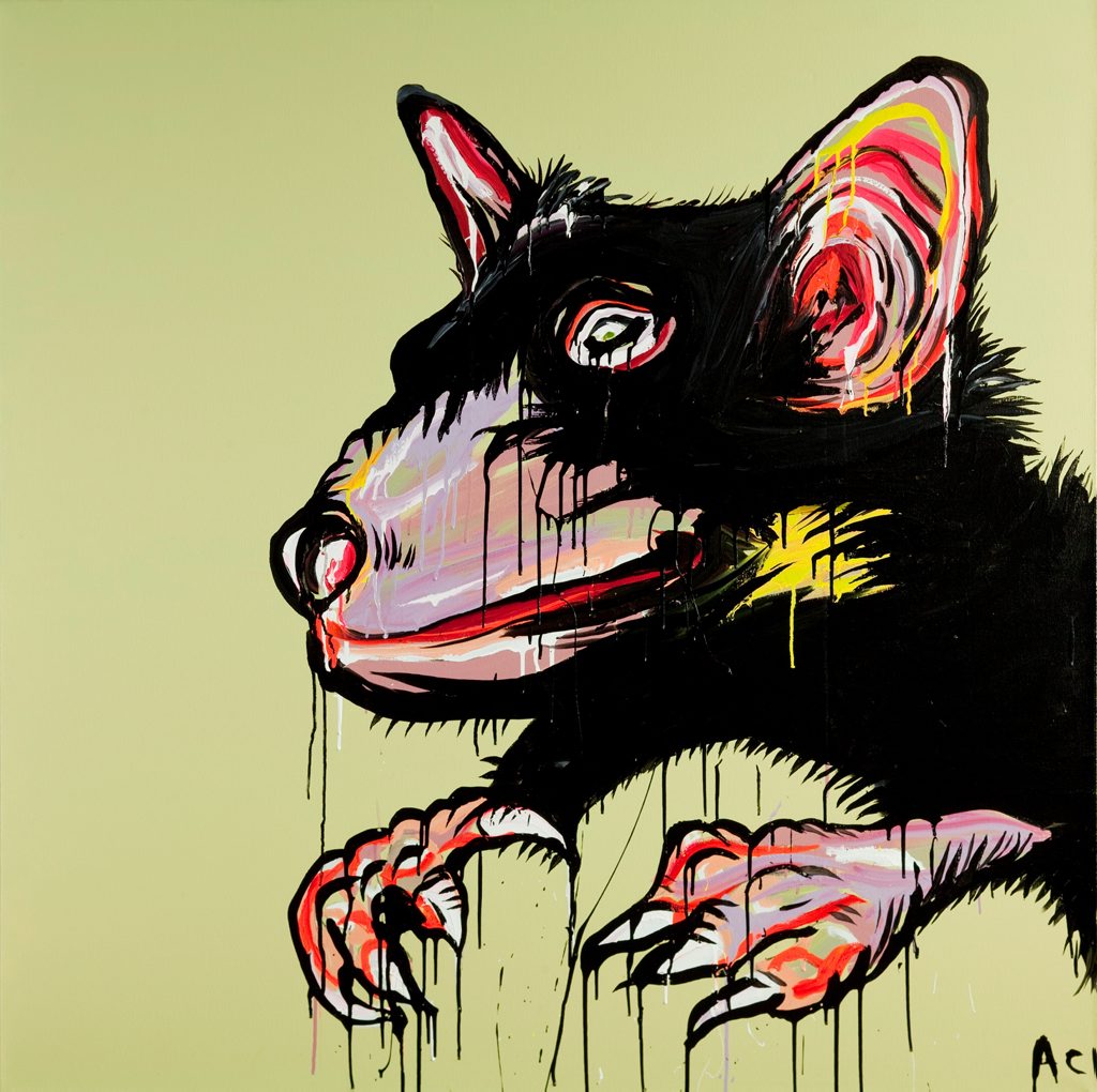 Adam Cullen’s latest Tassie Devil artwork. Adam Cullen’s latest Tassie Devil artwork.