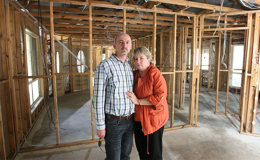 Flood victims Teresa and Tom Bliesner are a long way off being back in their home despite being insured. Flood victims Teresa and Tom Bliesner are a long way off being back in their home despite being insured.