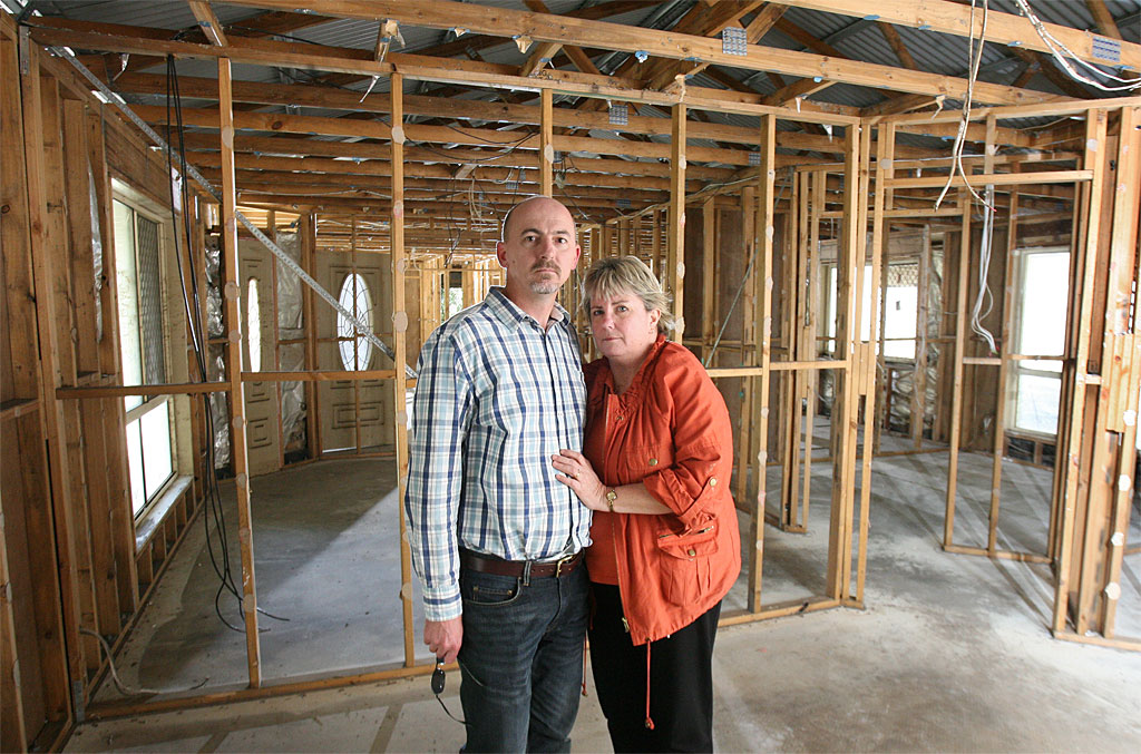 Flood victims Teresa and Tom Bliesner are a long way off being back in their home despite being insured. Flood victims Teresa and Tom Bliesner are a long way off being back in their home despite being insured.
