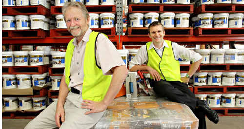 Bob Cameron and Dave Ogle are excited about their new Bunnings deal. Bob Cameron and Dave Ogle are excited about their new Bunnings deal.