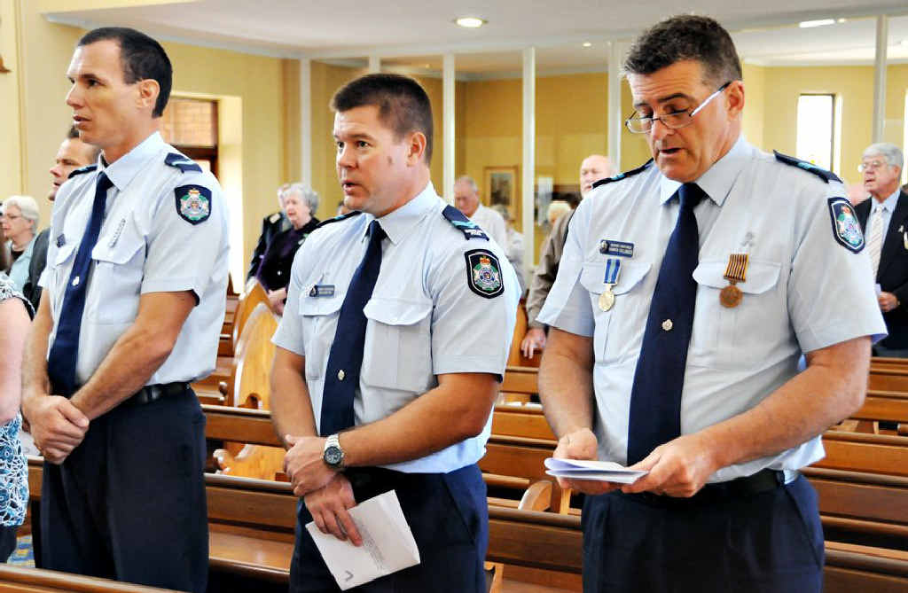 Police officers Damien Callander, Rob Martin and Michael Brantz add their voices to the commemoration.