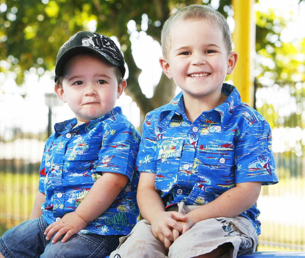 Brothers Dexter and Bailey Brook pick out shirts to wear for Loud Day later this month. Brothers Dexter and Bailey Brook pick out shirts to wear for Loud Day later this month.