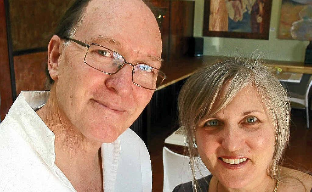 Gerald Short and Susanna Stavenhagen-Short with one of their delicious cakes at It's Rawsome Cafe on Petrie Creek Rd, Rosemount. Gerald Short and Susanna Stavenhagen-Short with one of their delicious cakes at It's Rawsome Cafe on Petrie Creek Rd, Rosemount.
