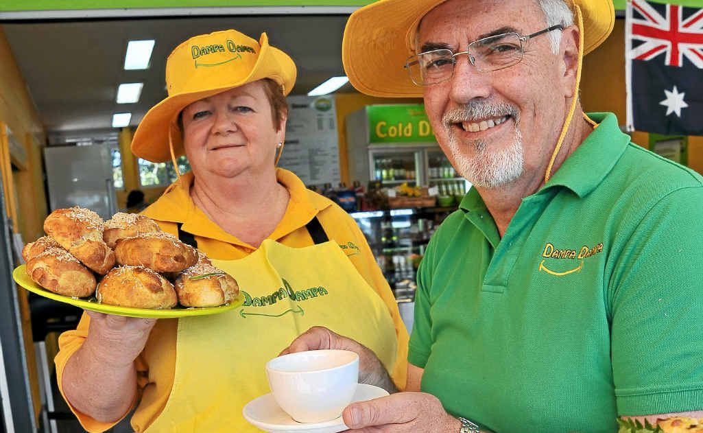 Ross Gray and staff member Leanne Boyce of Dampa Dampa. Ross Gray and staff member Leanne Boyce of Dampa Dampa.