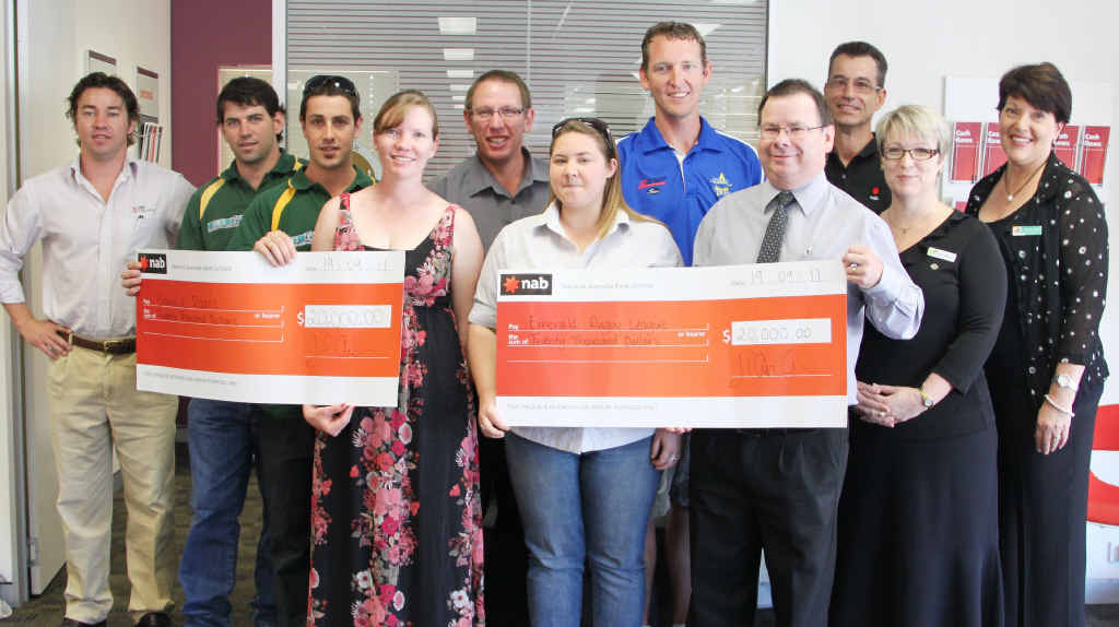 The Emerald Junior Rugby League Club and the Emerald Rams Rugby Union Club receive grants. The Emerald Junior Rugby League Club and the Emerald Rams Rugby Union Club receive grants.