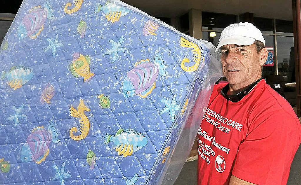 Rob Bauer will attempt to make a mattress domino world record to raise funds for prostrate cancer. Rob Bauer will attempt to make a mattress domino world record to raise funds for prostrate cancer.