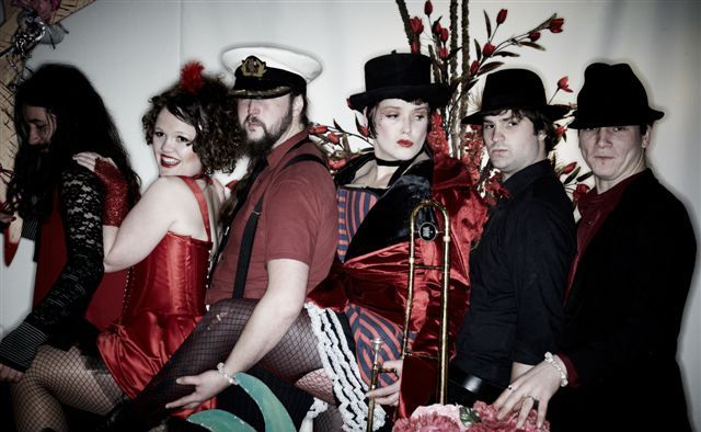 The Swingtanic Sextet at Burlesque Night in Nimbin. The Swingtanic Sextet at Burlesque Night in Nimbin.