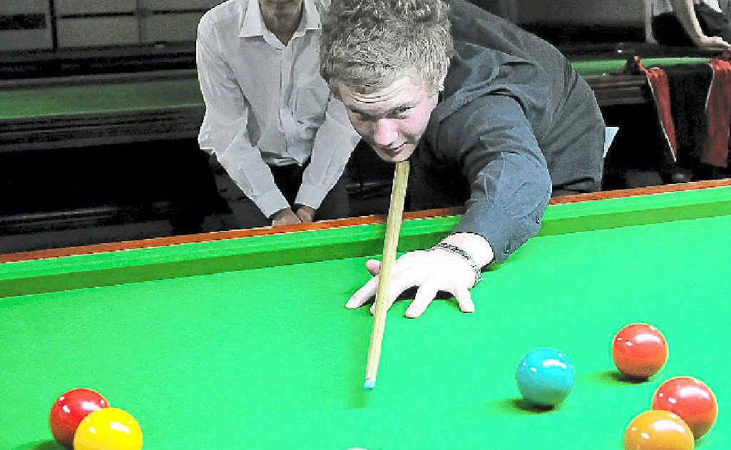 Australian under-21 snooker champion Kurt Brown on his way to winning the Wide Bay Snooker Championship. Australian under-21 snooker champion Kurt Brown on his way to winning the Wide Bay Snooker Championship.
