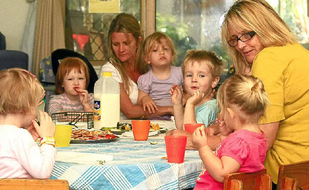 Cooloon Childcare’s Judy Radich (right) with colleague and toddlers. Cooloon Childcare’s Judy Radich (right) with colleague and toddlers.