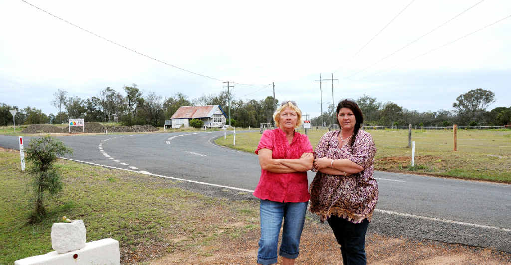 TOLD YOU SO: Patti Nomchong and Sandra George are calling on the LVRC to fix Lake Clarendon Way after another serious incident on the notorious stretch of road last week. TOLD YOU SO: Patti Nomchong and Sandra George are calling on the LVRC to fix Lake Clarendon Way after another serious incident on the notorious stretch of road last week.