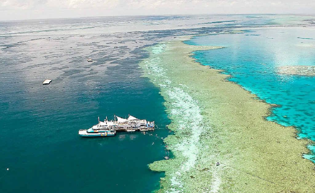 FROM ABOVE: The Fantasea Adventure Platform at Hardy Reef. FROM ABOVE: The Fantasea Adventure Platform at Hardy Reef.