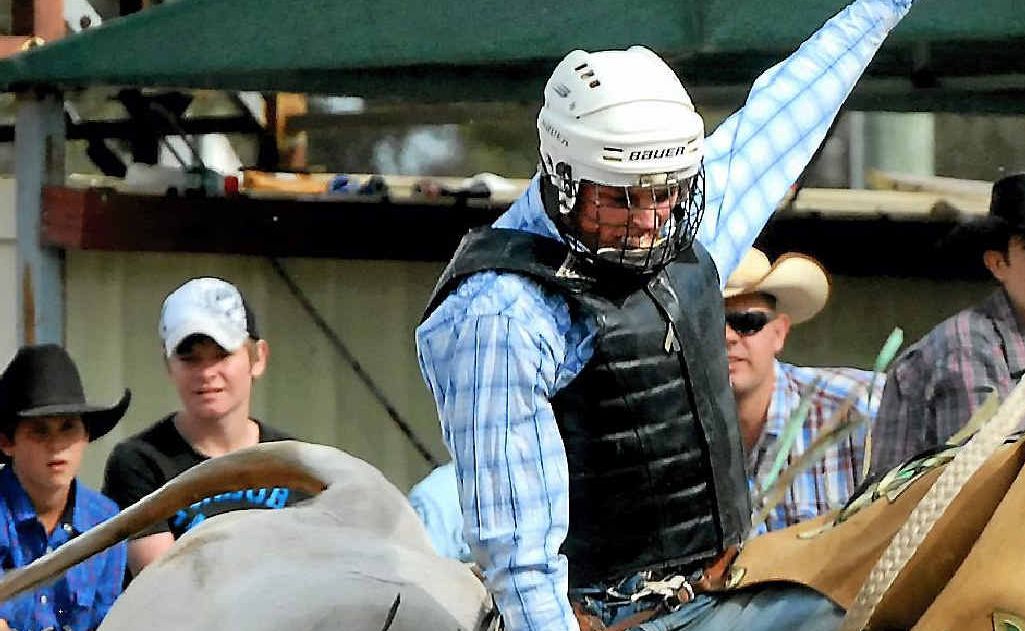 The crowd will get up close and personal with Scott Glasby who’ll compete in the bull riding. The crowd will get up close and personal with Scott Glasby who’ll compete in the bull riding.