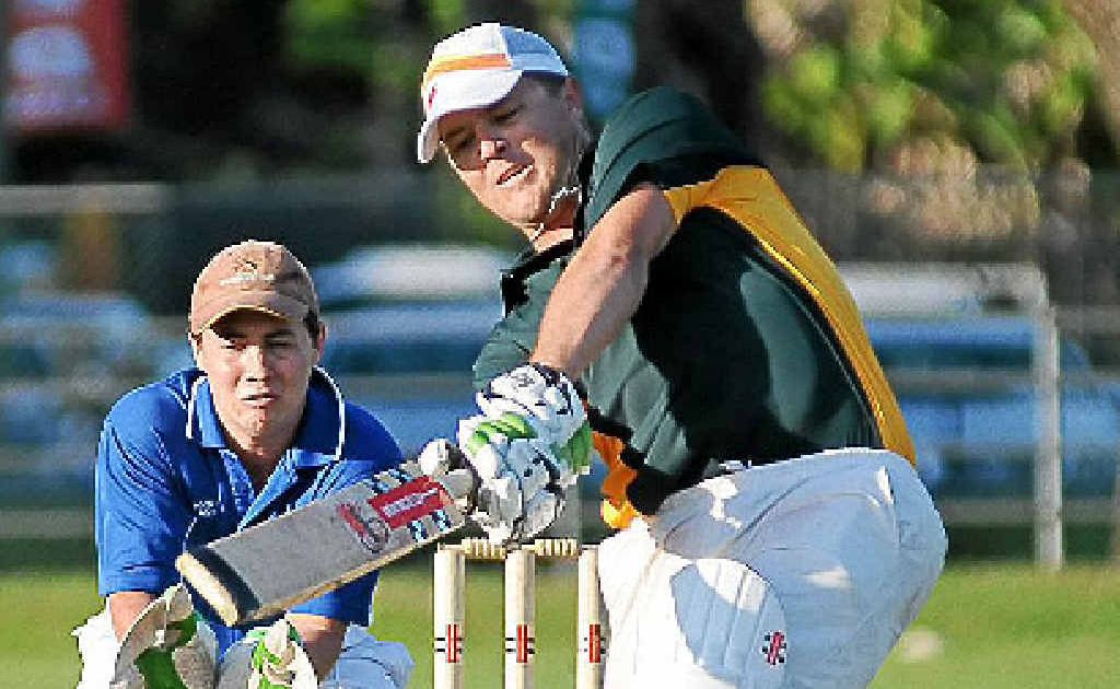 Westlawn Jacaranda Hotel opening batsman Jason Rainbow launches into a classic cover drive against G I Hotel Tucabia-Copmanhurst. Westlawn Jacaranda Hotel opening batsman Jason Rainbow launches into a classic cover drive against G I Hotel Tucabia-Copmanhurst.