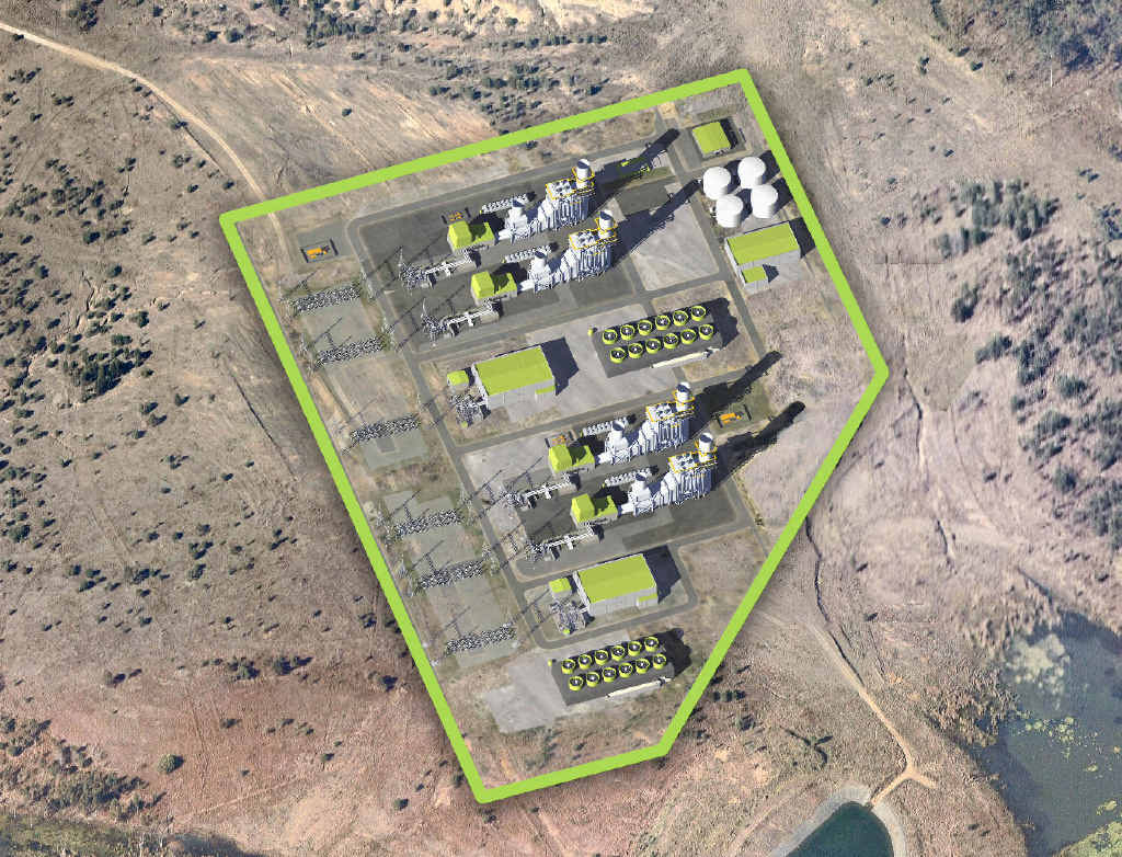 BIRD’S EYE VIEW: What TRUenergy’s Aldoga gas-fired power station will look like. BIRD’S EYE VIEW: What TRUenergy’s Aldoga gas-fired power station will look like.