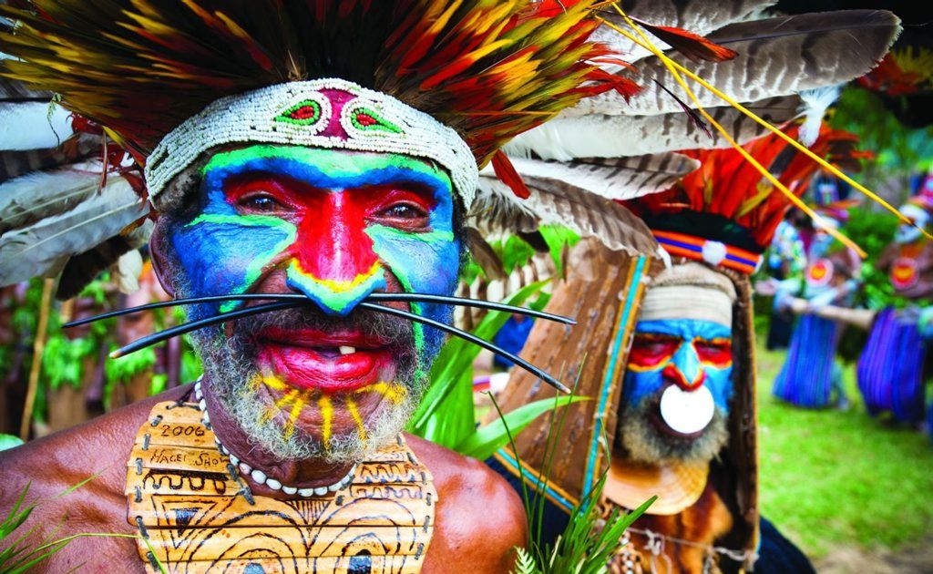 Highland tribesman at the Mt. Hagen Festival. Highland tribesman at the Mt. Hagen Festival.