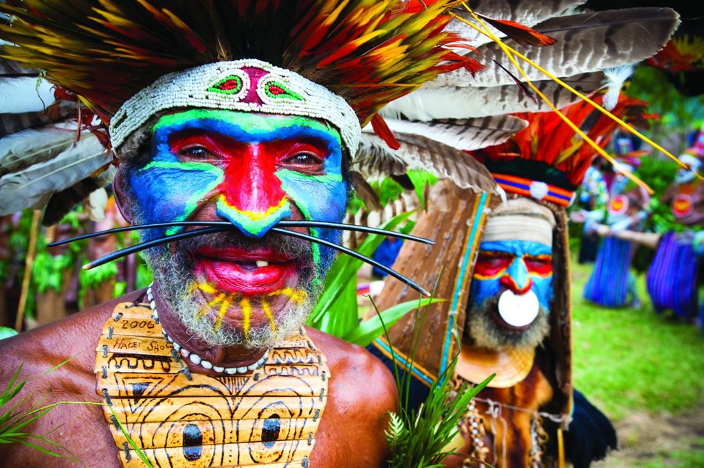 Highland tribesman at the Mt. Hagen Festival. Highland tribesman at the Mt. Hagen Festival.