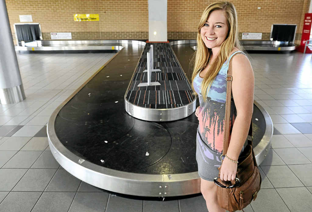 Jasmin Howard, 23 of Central Coast, returned home on the first flight between the Ballina Byron Gateway Airport and Newcastle, cutting hours from her travel time.