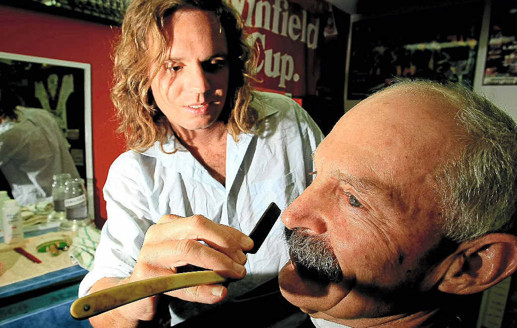 Barry gets a trim-up in preparation for Movember from Barba Cameron Hattley. Barry gets a trim-up in preparation for Movember from Barba Cameron Hattley.