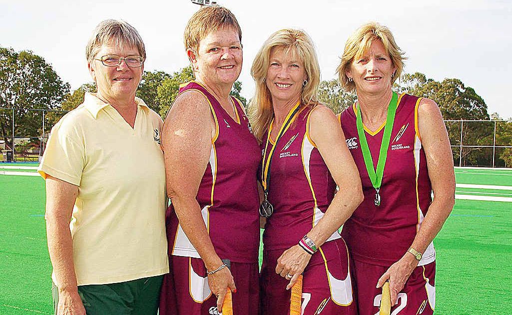 The Maryborough quartet (from left) Rosely Giddey, Lynn Bray, Myra Reilly and Di Fraser all had roles to play in the Australian Masters Championships in Perth. The Maryborough quartet (from left) Rosely Giddey, Lynn Bray, Myra Reilly and Di Fraser all had roles to play in the Australian Masters Championships in Perth.