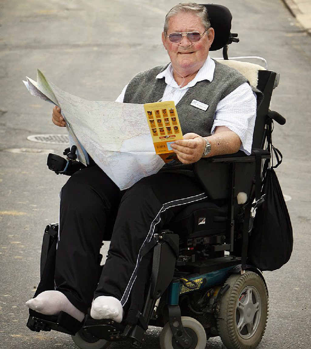Ray Colbert will be riding from Toowoomba to Brisbane, via Gatton and Ipswich, on his motorised wheelchair to raise awareness of the dangers of inhaling asbestos. Ray Colbert will be riding from Toowoomba to Brisbane, via Gatton and Ipswich, on his motorised wheelchair to raise awareness of the dangers of inhaling asbestos.