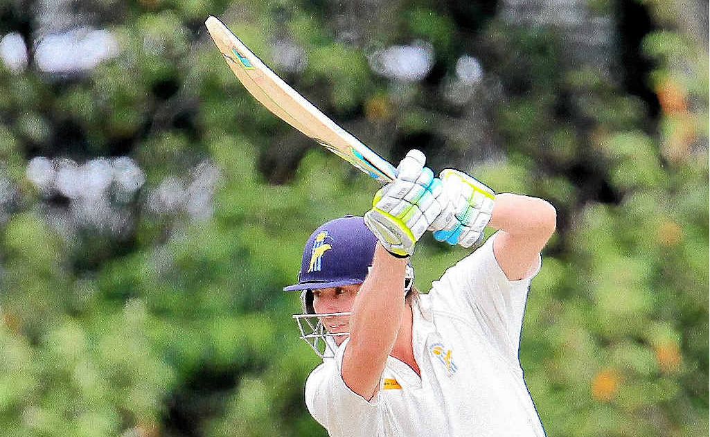 BOLD STROKE: The Dolphins’ Michael Nesser hits out against Sunshine Coast. BOLD STROKE: The Dolphins’ Michael Nesser hits out against Sunshine Coast.